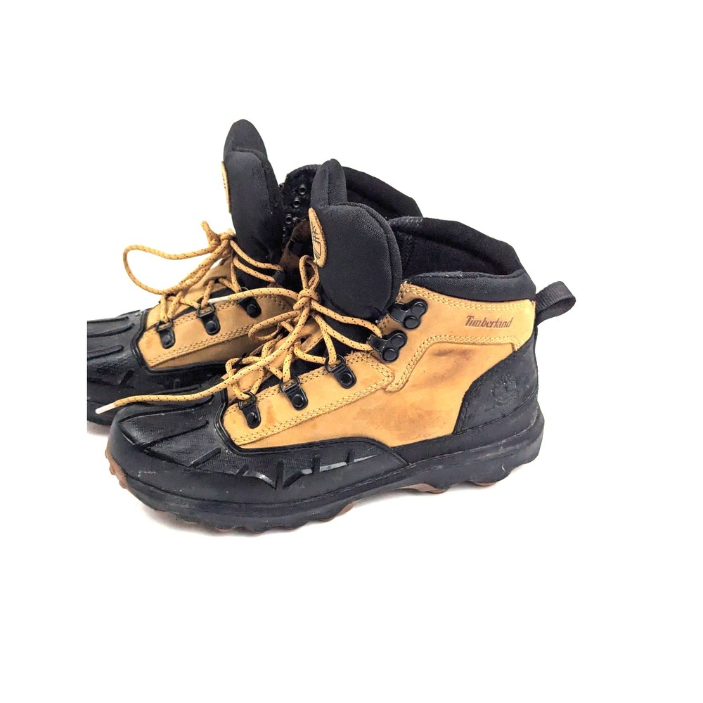 Timberland Converge Shell Toe Hiking‎ Boots Boys 5 Wheat Black Waterproof